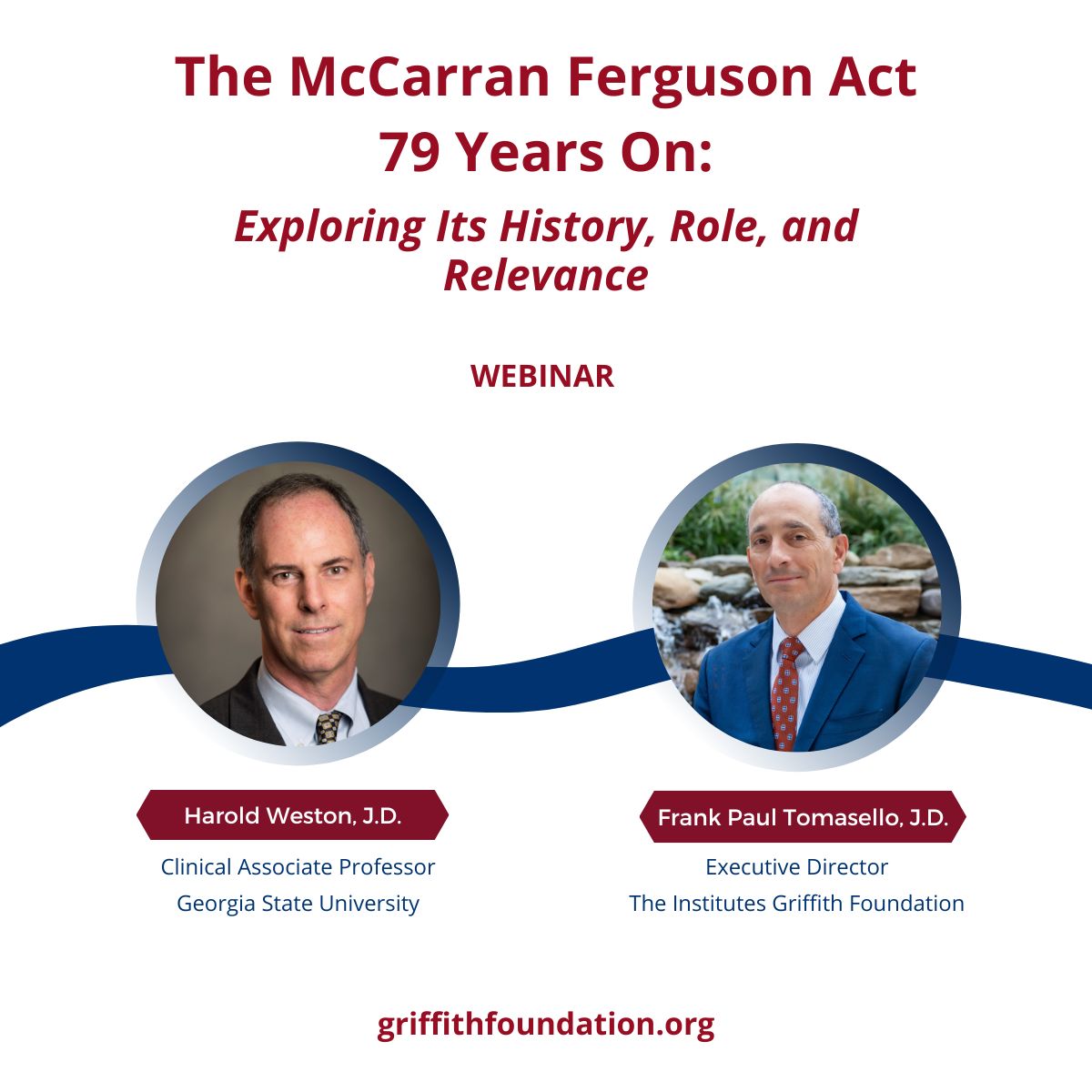 Promotional image for the  McCarran Ferguson webinar