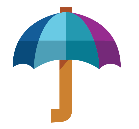 grapic of colorful umbrella