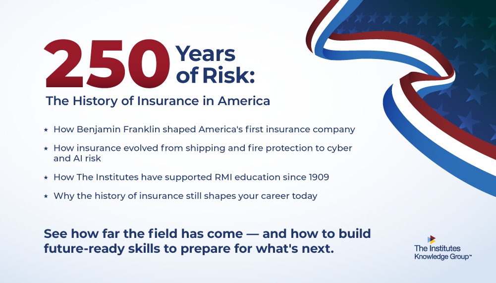 Infographic showing the history of insurance