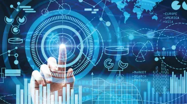 An image showing Futuristic data and reporting capabilities
