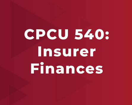 CPCU 540 Insurer Finances