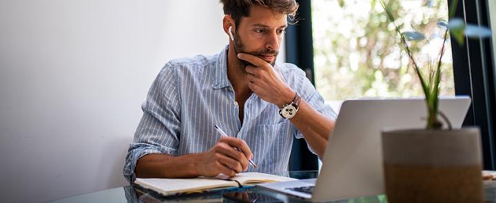 Man at laptop