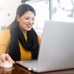 image of woman on a laptop