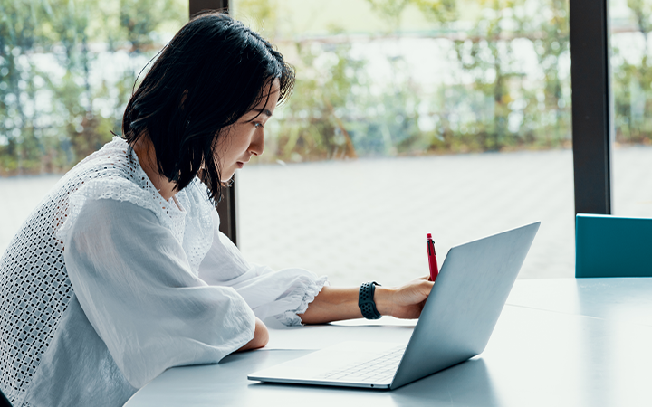 Woman writing 