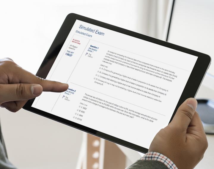 Simulated Exam on an iPad