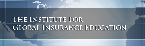 The IGIE logo with a map in the background