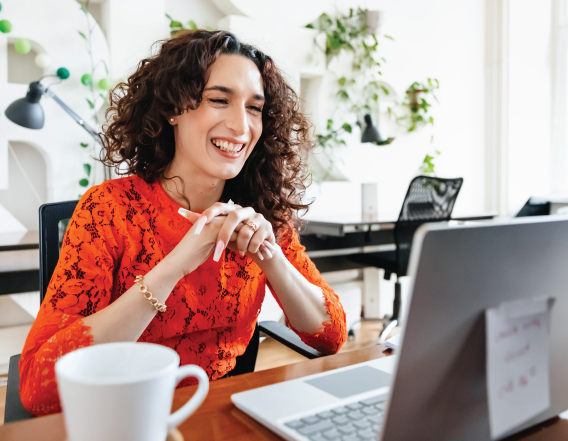 Woman at computer