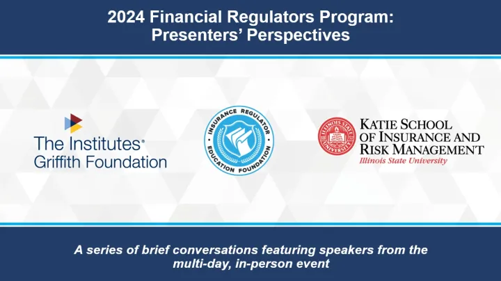 2024 Financial Regulators Presenters Perspectives Series Graphich