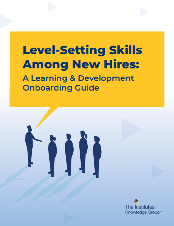 Silhouette of 5 people on a blue gradient background with a conversation bubble.