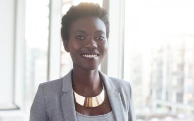 Woman looking confidently at camera