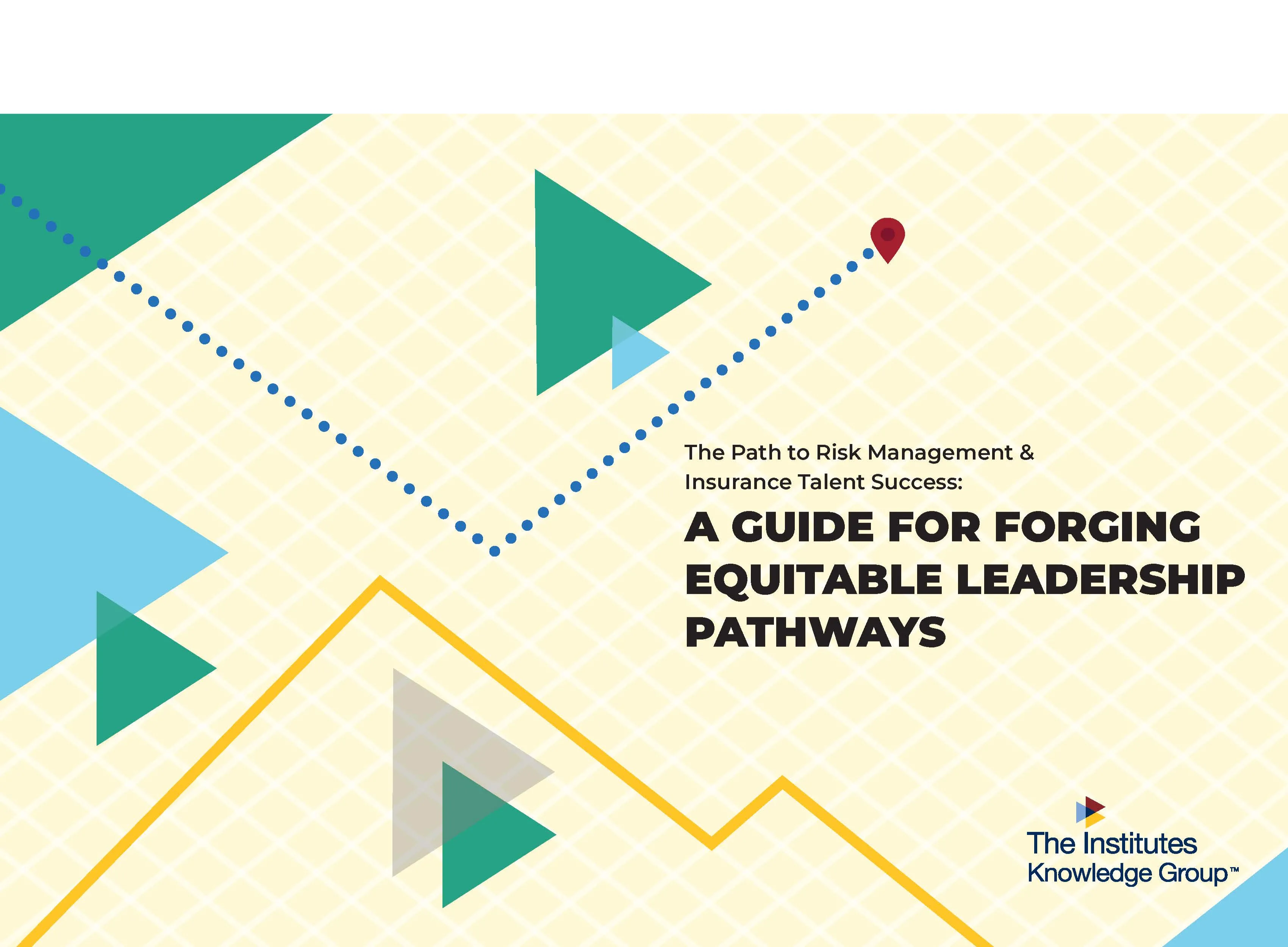 Image of yellow cover with pathway imagery and the title "A Guide for Forging Equitable Leadership Pathways Landing Page"