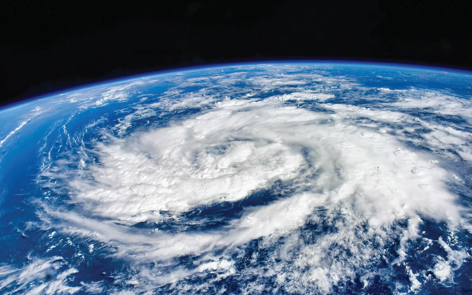 Satellite view of hurricane